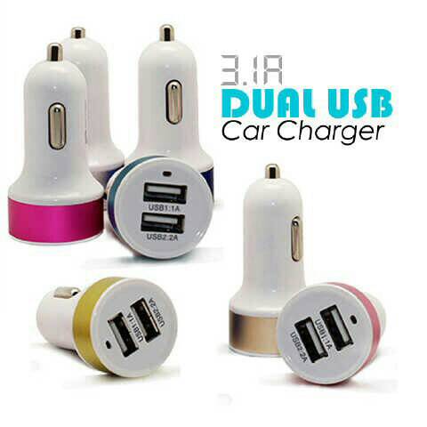 Harga Car Charger Dua USB / Charger Mobil Dual Port Usb