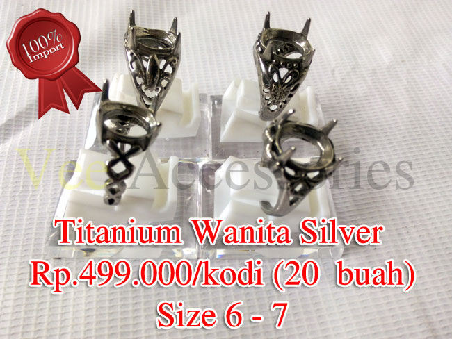 jual 20 buah ring cincin titanium wanita silver impor grosir cincin murah jual 20 buah ring cincin titanium wanita silver impor grosir cincin murah