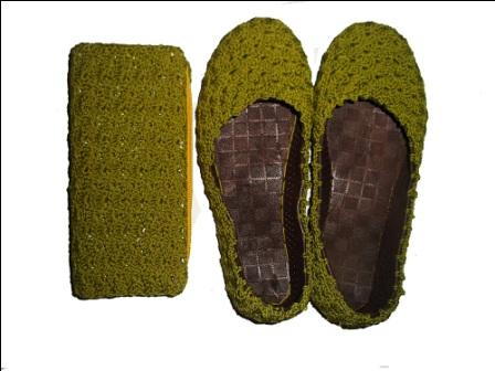 jual sepatu dan dompet rajut set benang poly raisbatik jual sepatu dan dompet rajut set benang poly raisbatik
