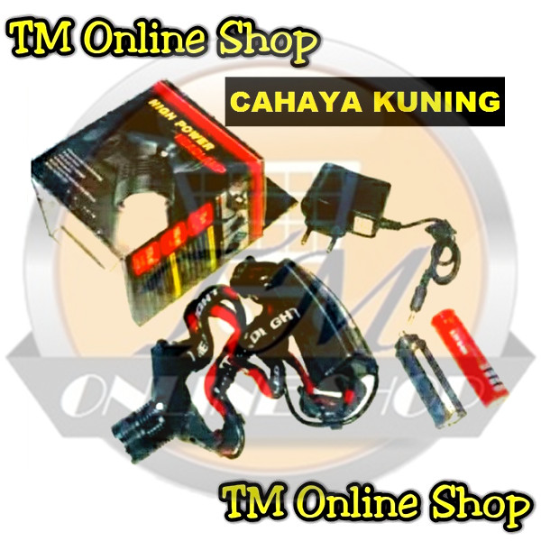 jual senter kepala nyala kuning swat led cree q5 jual senter kepala nyala kuning swat led cree q5