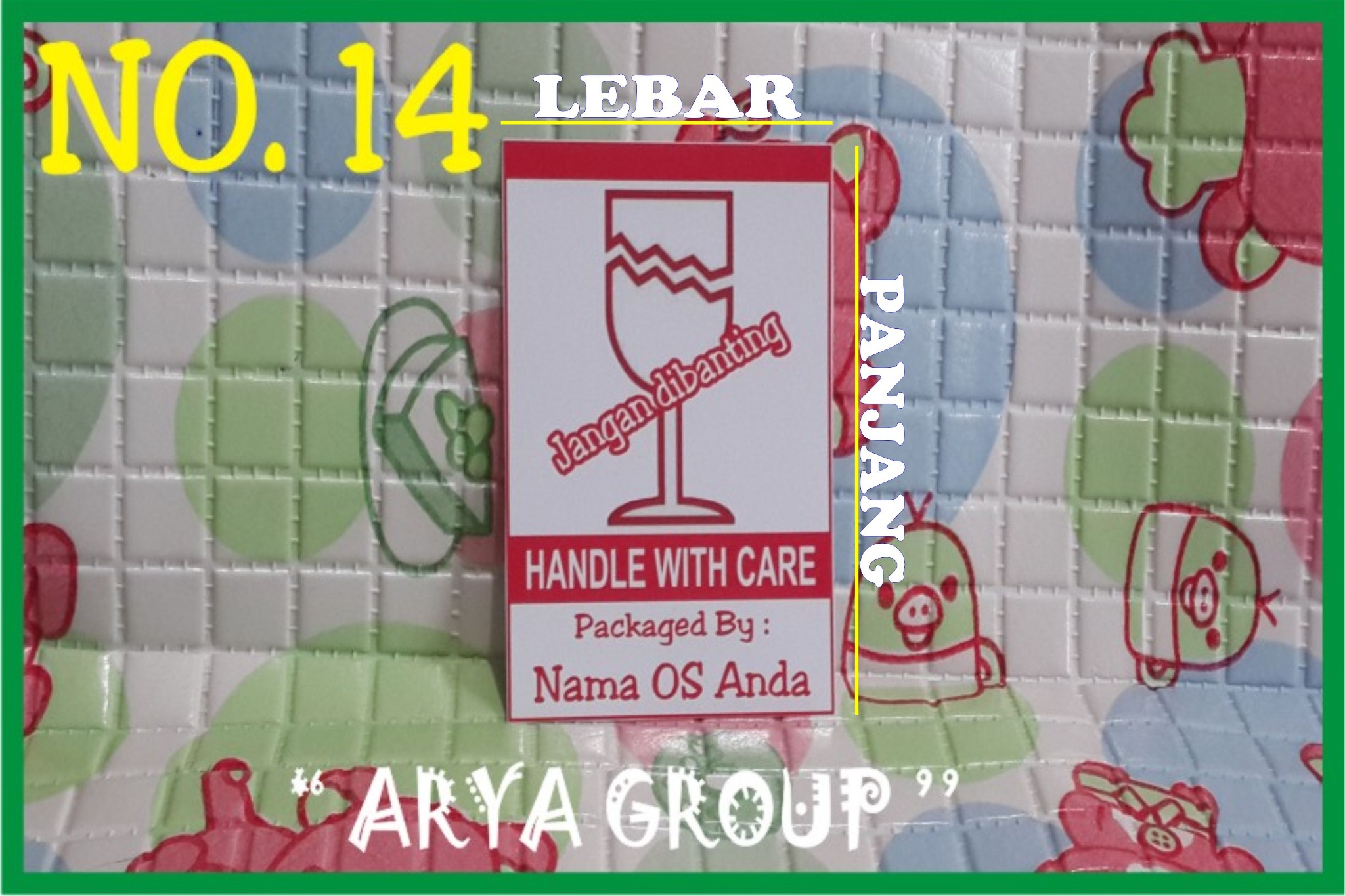 jual sticker label stiker fragile nomer 14 ukuran 6 cm x 3 5 cm argi jaya shop jual sticker label stiker fragile nomer 14 ukuran 6 cm x 3 5 cm argi jaya shop
