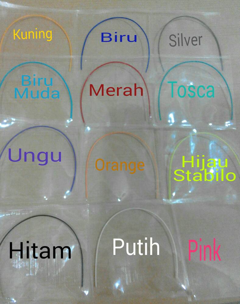 Jual Kawat Warna PLASTIK untuk Behel RUBBER WIRE Jual Kawat Warna PLASTIK untuk Behel RUBBER WIRE
