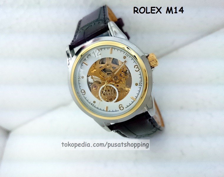 jual jam tangan unisex automatik rolex m14 casual kulit jual jam tangan unisex automatik rolex m14 casual kulit
