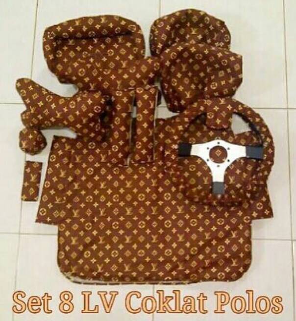 jual bantal mobil 8 in 1 lv coklat brown polos jual bantal mobil 8 in 1 lv coklat brown polos