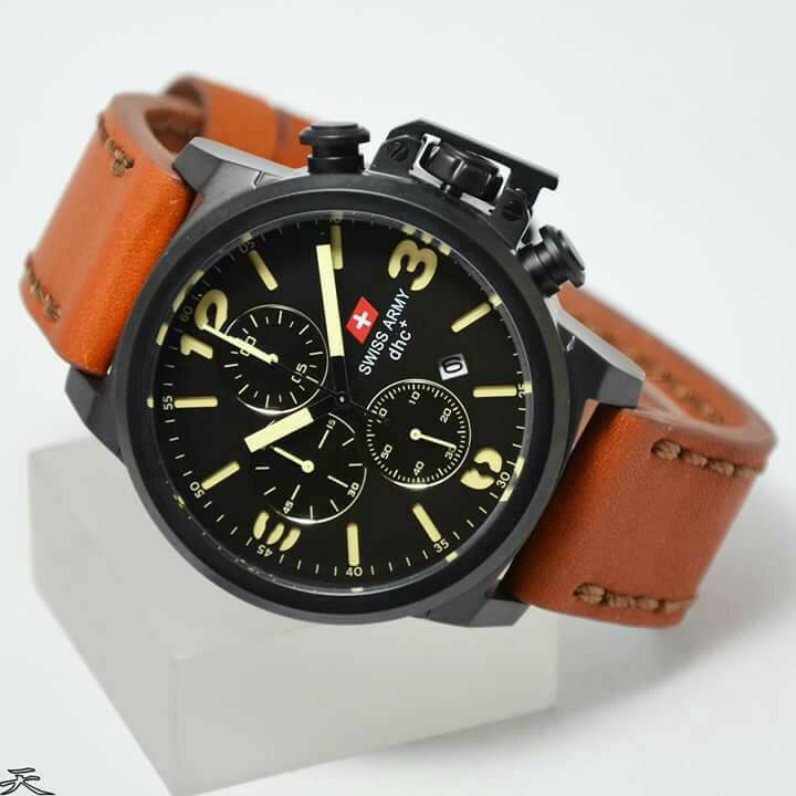 jual jam tangan pria cowok swiss army sa htam coklat ori jual jam tangan pria cowok swiss army sa htam coklat ori