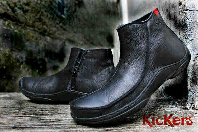jual sepatu pria kickers sleting black grade original jual sepatu pria kickers sleting black grade original