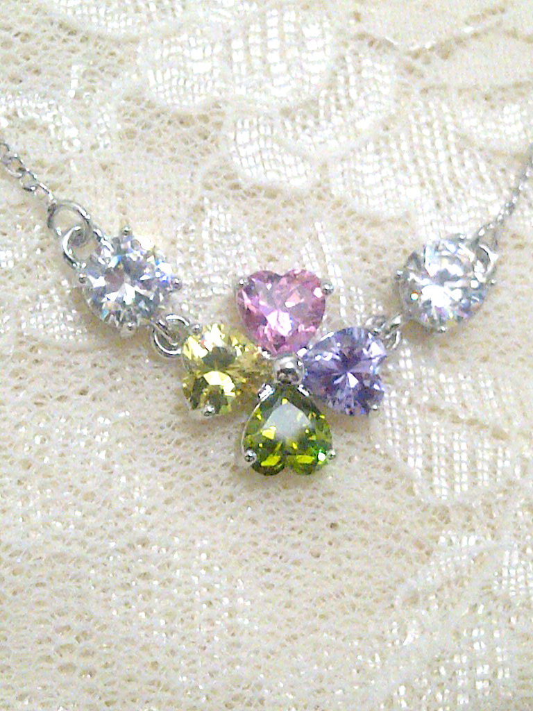 jual rainbow clover necklace perhiasan kalung jual rainbow clover necklace perhiasan kalung