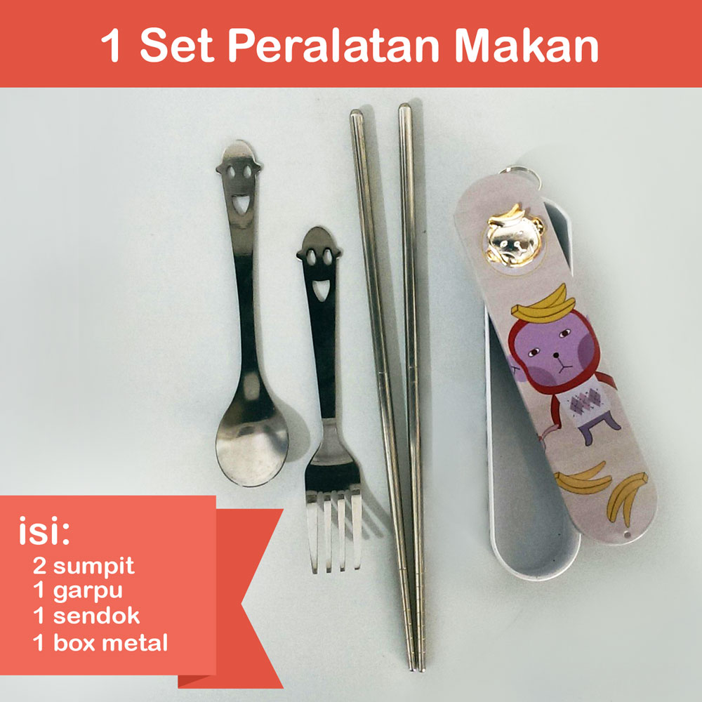 jual sendok set garpu sendok sumpit box hello monkey gajah tokogift jual sendok set garpu sendok sumpit box hello monkey gajah tokogift