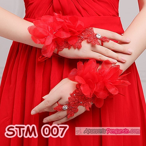 jual sarung tangan pengantin lace merah l aksesoris jual sarung tangan pengantin lace merah l aksesoris