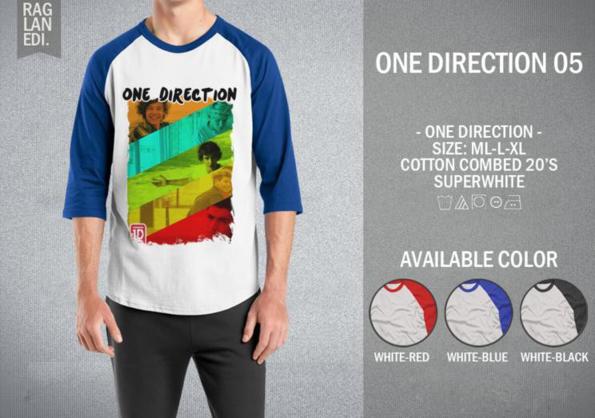KAOS RAGLAN - ONE DIRECTION 05 MURAH | KAOS DISTRO MURAH | RABBANI DIS KAOS RAGLAN - ONE DIRECTION 05 MURAH | KAOS DISTRO MURAH | RABBANI DIS
