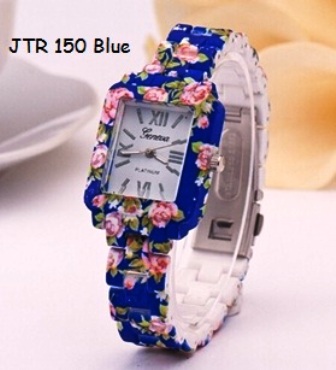 jual jam tangan geneva floral jtr 150 blue alkasih jual jam tangan geneva floral jtr 150 blue alkasih
