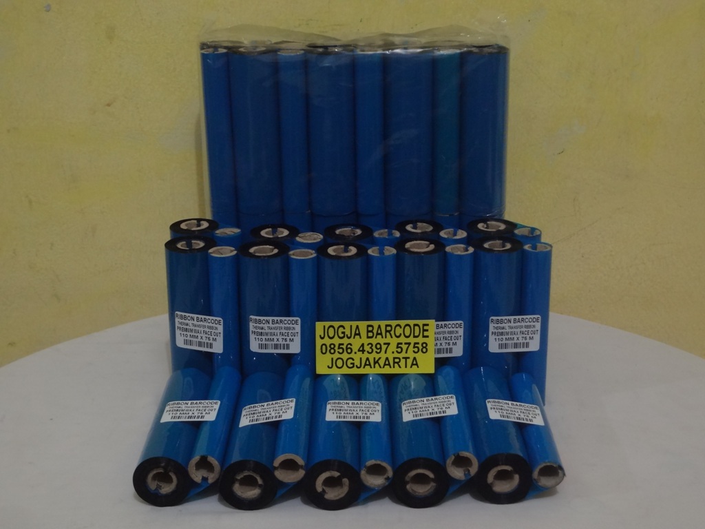 jual ribbon barcode wax premium 110 x 75 meter 0 5 jual ribbon barcode wax premium 110 x 75 meter 0 5