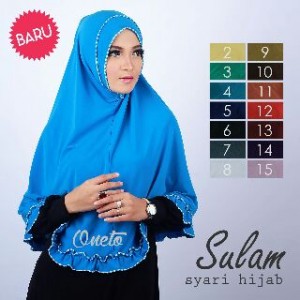 Jilbab Syari Sulam / Sulam Syar'i Hijab