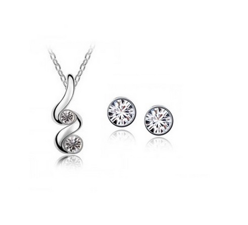 jual solitaire02 kalung anting liontin set korea style jual solitaire02 kalung anting liontin set korea style