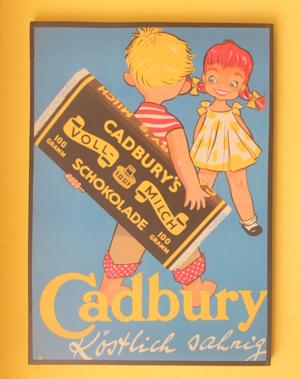 jual poster vintage bingkai kayu cadbury thefirst jual poster vintage bingkai kayu cadbury thefirst