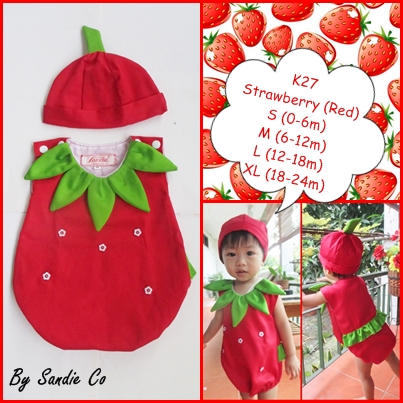 jual jumper baju bayi kostum buah strawberry happyfamz jual jumper baju bayi kostum buah strawberry happyfamz