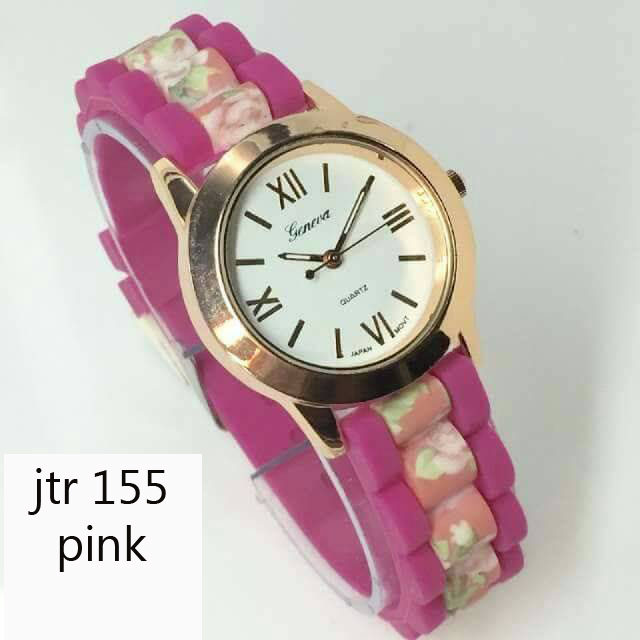jual jam tangan geneva rubber flower jtr 155 pink alkasih collection jual jam tangan geneva rubber flower jtr 155 pink alkasih collection
