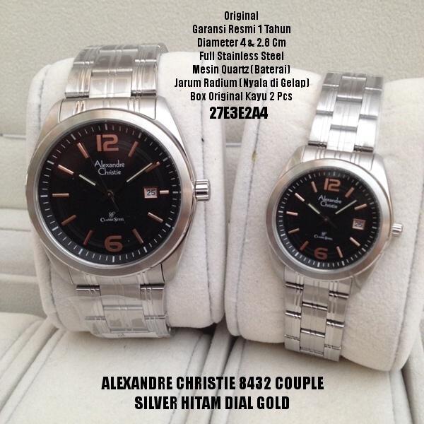 jual jam tangan alexandre christie 8432 silver hitam original natalight shop jual jam tangan alexandre christie 8432 silver hitam original natalight shop