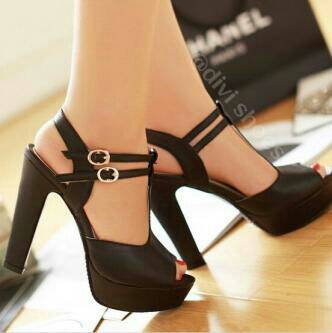 jual high heels black sepatu hitam jinjit wanita 2 kait jual high heels black sepatu hitam jinjit wanita 2 kait