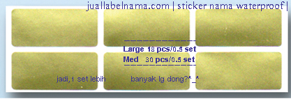 jual polos gold sticker label nama waterproof m 60 pcs l 36 pcs set disee2 jual polos gold sticker label nama waterproof m 60 pcs l 36 pcs set disee2