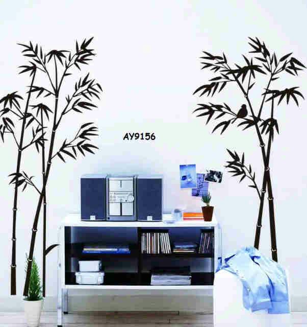 jual wallsticker bambu hitam 60x90 - sabrina wallstiker