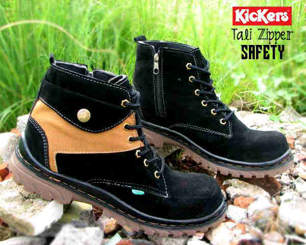 jual sepatu kickers boot zipper sued safety addict10 jual sepatu kickers boot zipper sued safety addict10