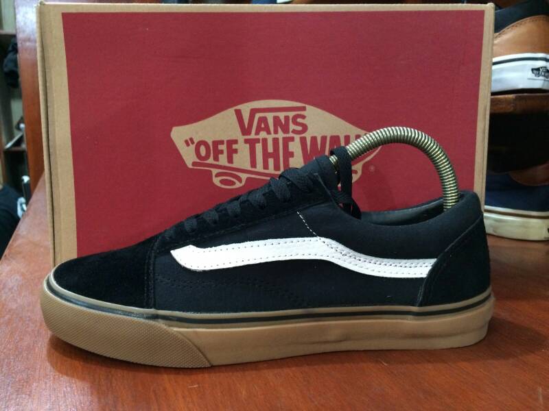 jual vans old skool black gum original jual vans old skool black gum original