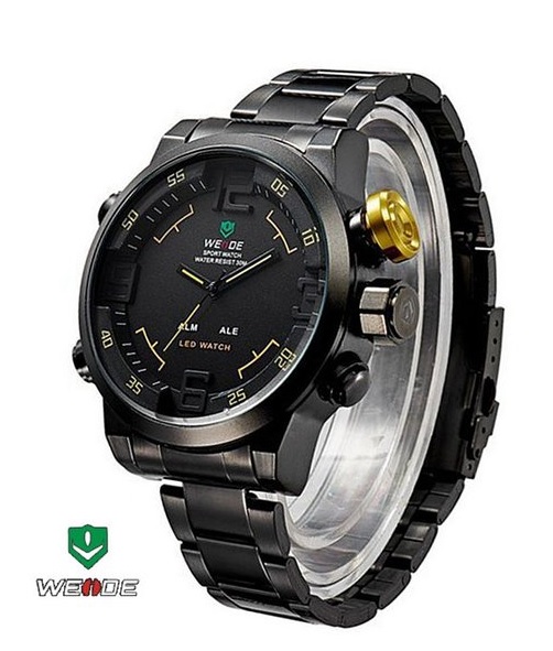 jual jam tangan weide black dual time original waterproof anti air weidi tokopanorama jual jam tangan weide black dual time original waterproof anti air weidi tokopanorama