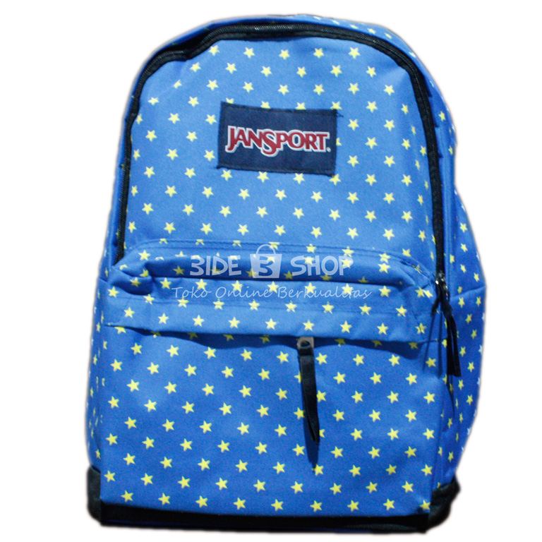 jual tas ransel jansport biru corak polkadot bintang jual tas ransel jansport biru corak polkadot bintang