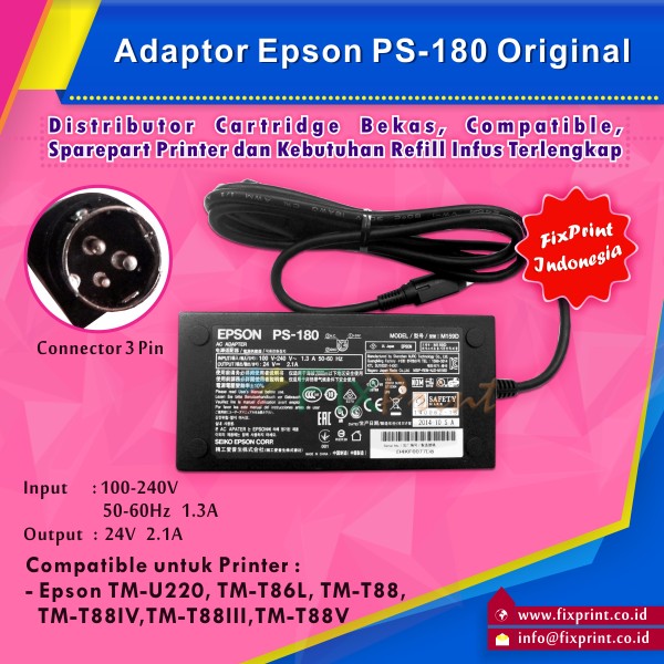 jual adaptor epson ps 180 tm u220 tmt86l tm t88 tm t88iv jual adaptor epson ps 180 tm u220 tmt86l tm t88 tm t88iv