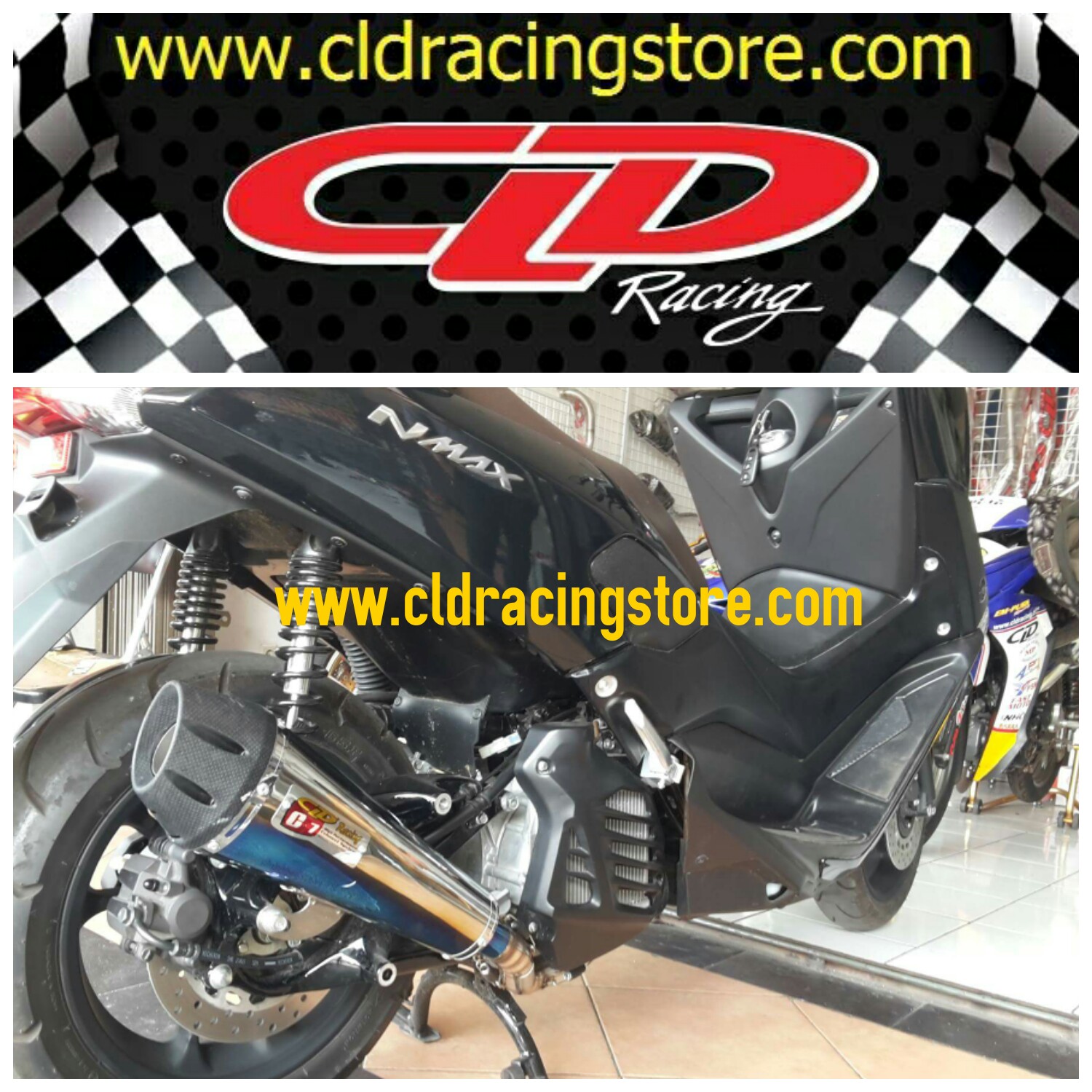 Jual Knalpot NMAX Type C7 Halfblue CLD RACING STORE Tokopedia
