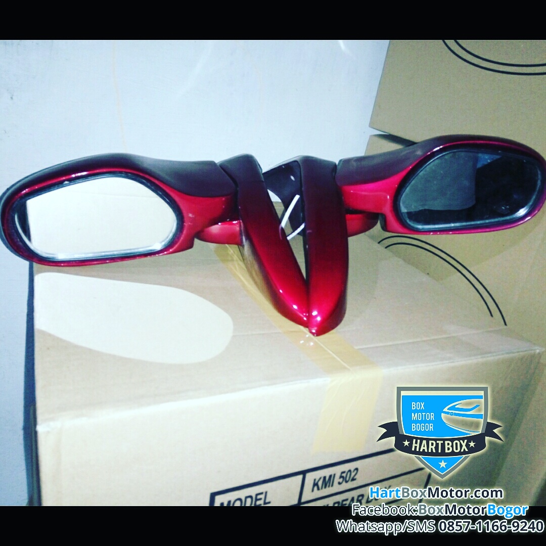 Jual Spion Lipat Yamaha NMAX Merah Lampu Led Strip Sein Kaca
