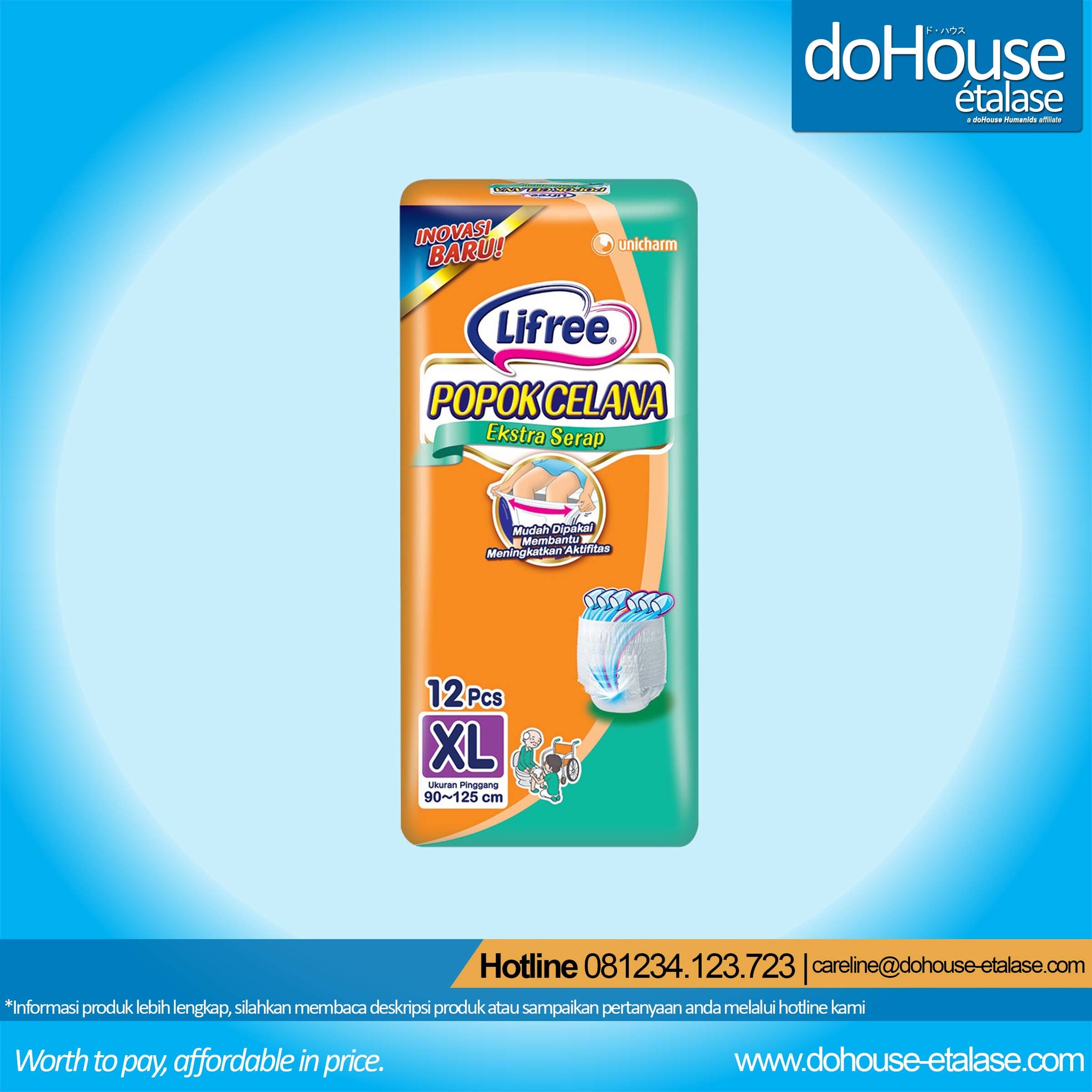 Jual Popok Celana Dewasa Diapers Lifree Ekstra Serap jual popok celana dewasa diapers lifree ekstra serap
