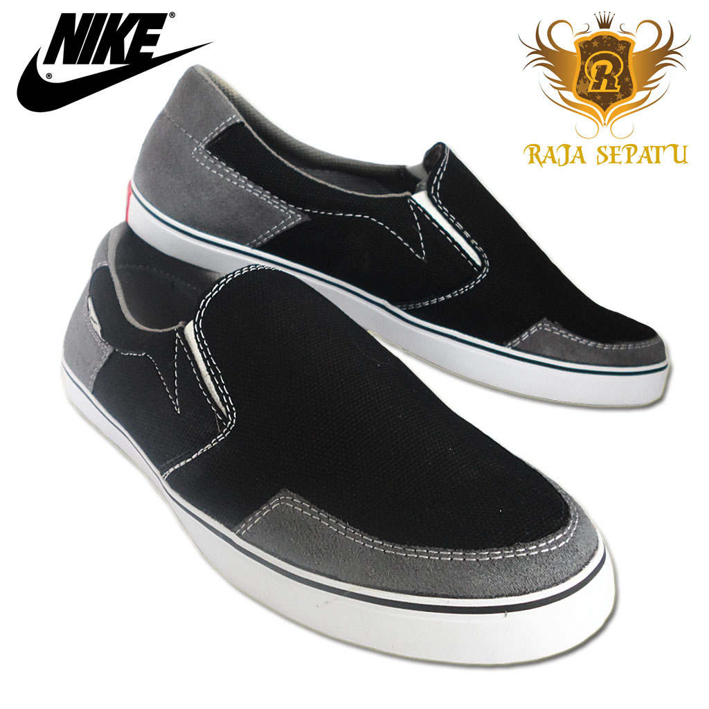 jual sepatu casual slop pria nike slip on hitam grey raja sepatu jual sepatu casual slop pria nike slip on hitam grey raja sepatu