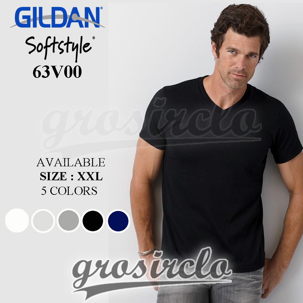jual kaos polos gildan v neck softstyle 63v00 import jual kaos polos gildan v neck softstyle 63v00 import
