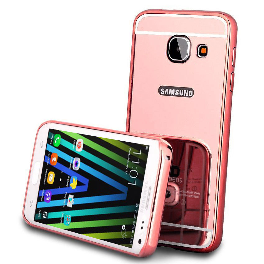 Jual Case Samsung A7 2016 (A710) Bumper Mirror - Rose Gold - GERINDRA | Tokopedia