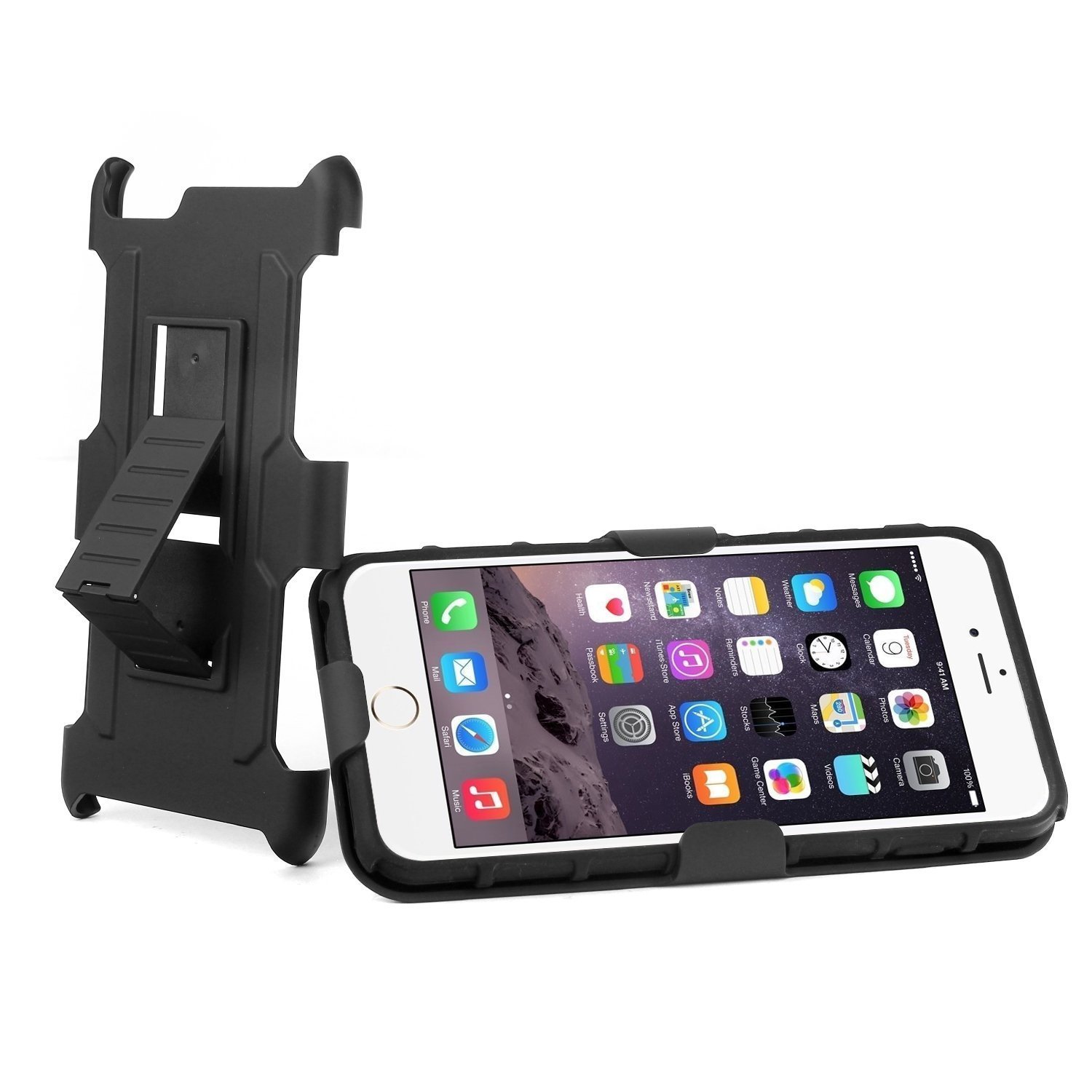 Case Armor iPhone 4 4s Military Hybrid 3 in 1 With Belt Clip Stand