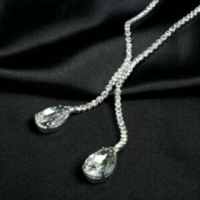 jual set perhiasan pesta kalung dan anting silver jual set perhiasan pesta kalung dan anting silver