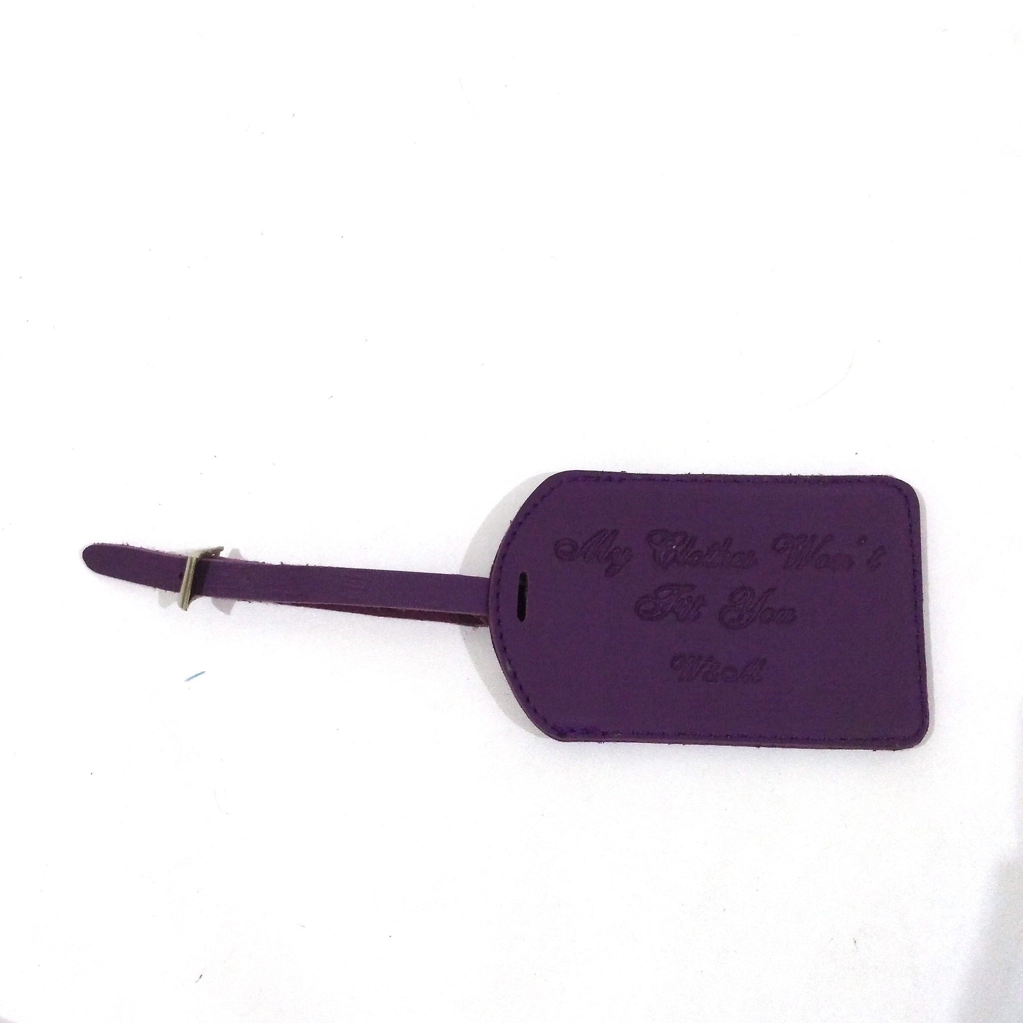 jual luggage tag leather gantungan nama koper ungu jual luggage tag leather gantungan nama koper ungu