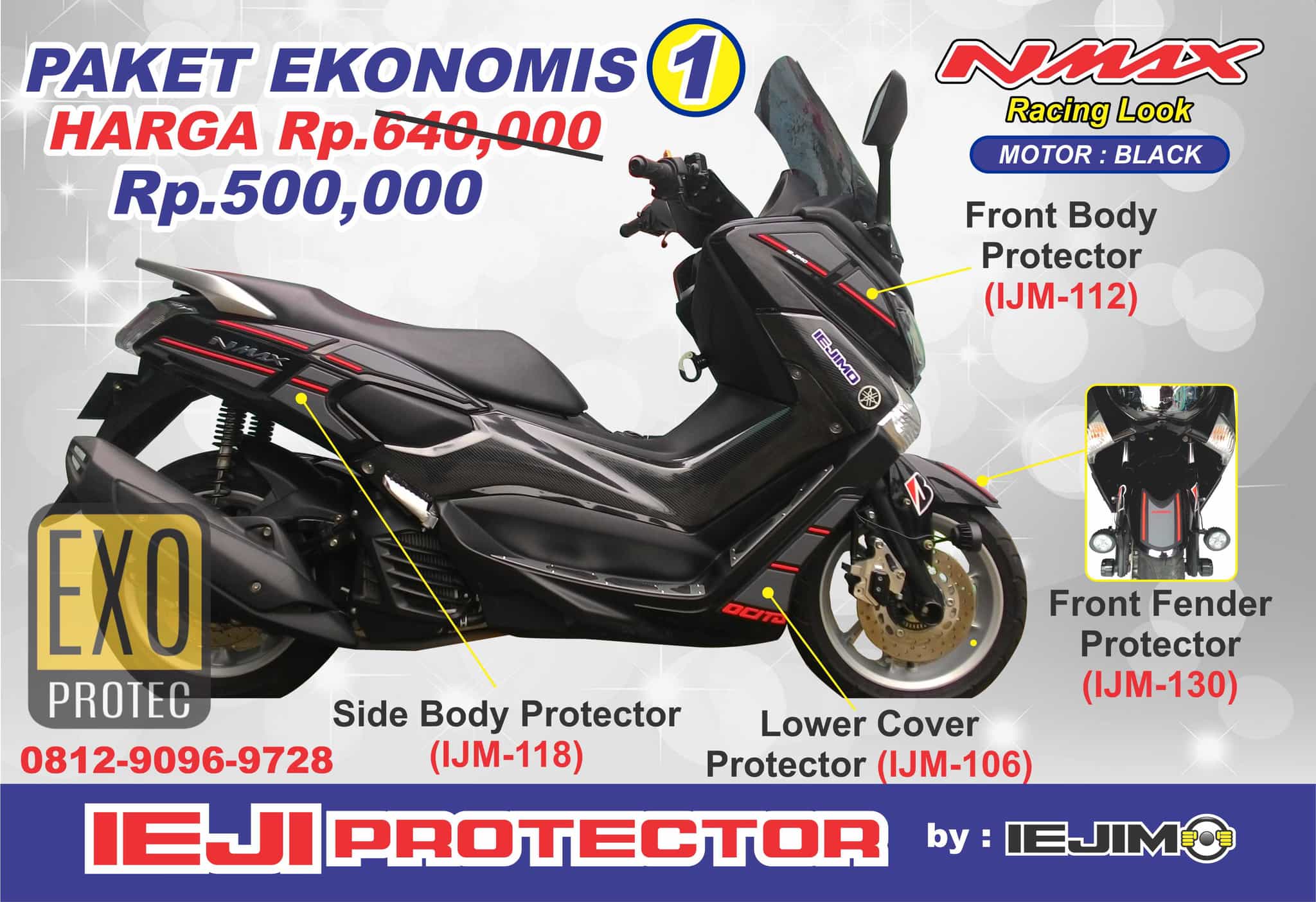 Jual AKSESORIS NMAX BODY PROTECTOR NMAX PAKET EKONOMIS 1