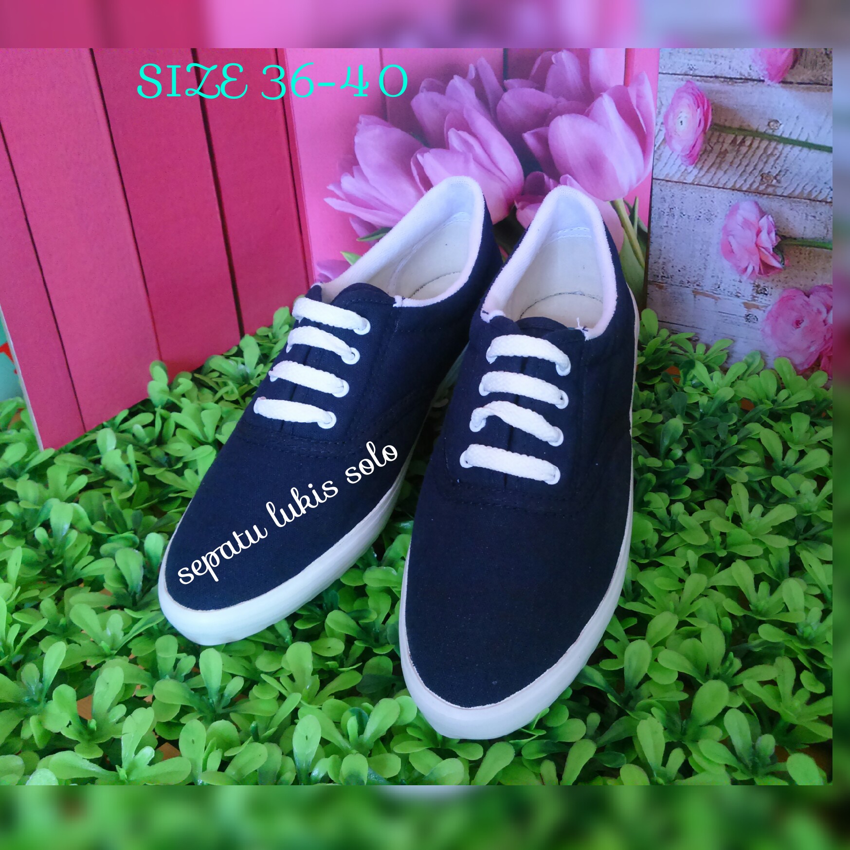 Jual Sepatu KAnvas polos biru navy flat shoes sepatu cewek grosir Jual Sepatu KAnvas polos biru navy flat shoes sepatu cewek grosir sepatu Sepatu Lukis Solo