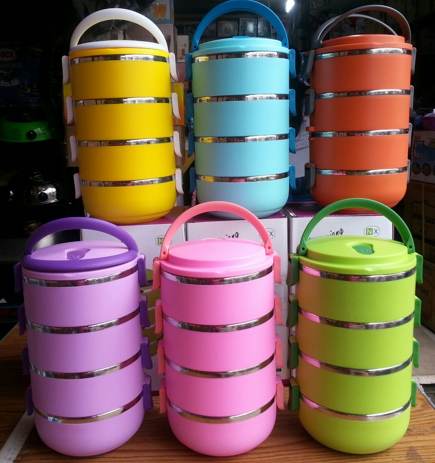 Jual Lunch Box / Rantang susun 4 .