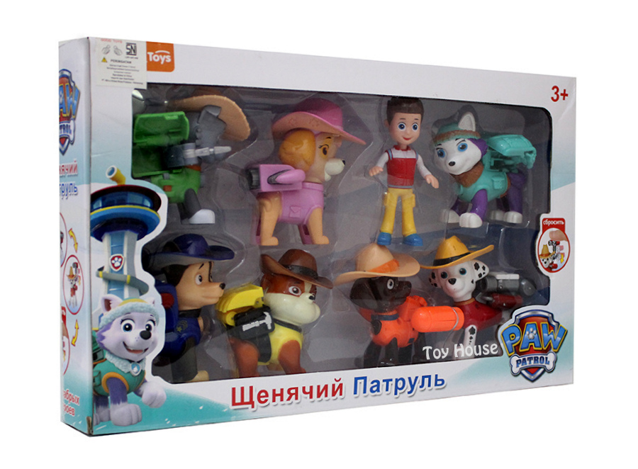 jual mainan figure paw patrol set 8 pcs house jual mainan figure paw patrol set 8 pcs house