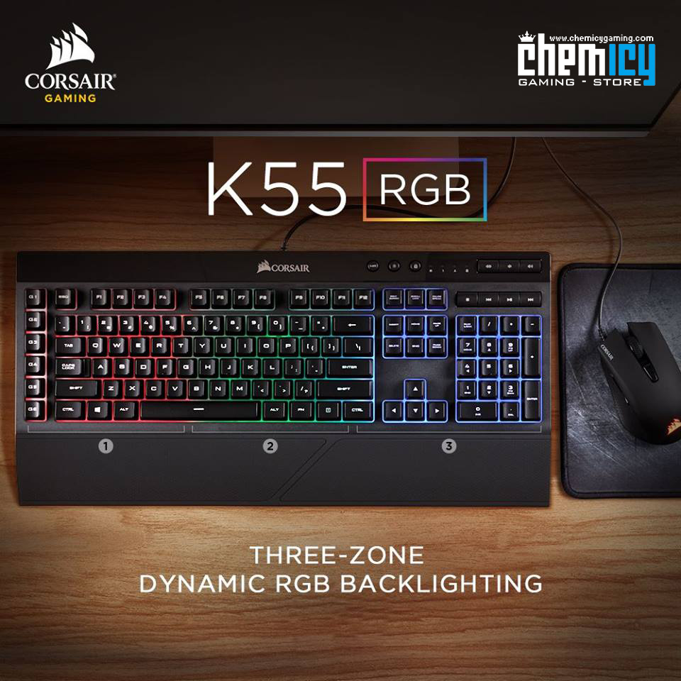 jual corsair k55 rgb chemicy gaming jual corsair k55 rgb chemicy gaming