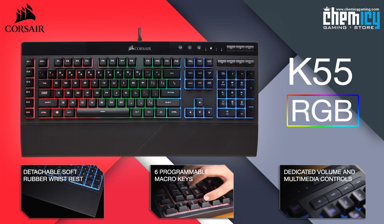 jual corsair k55 rgb chemicy gaming jual corsair k55 rgb chemicy gaming