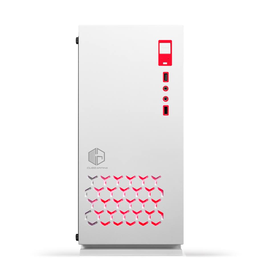 Jual CUBE GAMING VRED WHITE M ATX Full Acrylic Window cube gaming vred white m atx full acrylic window 1x12cm red led