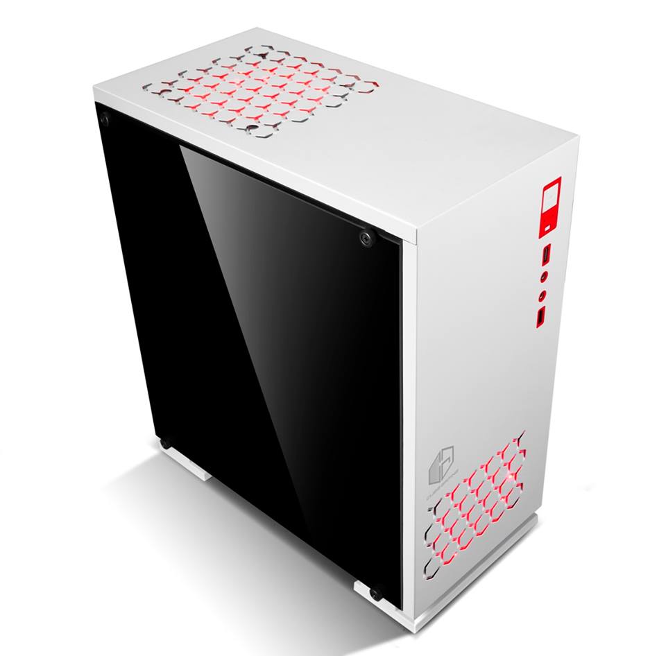 Jual CUBE GAMING VRED WHITE M ATX Full Acrylic Window cube gaming vred white m atx full acrylic window 1x12cm red led