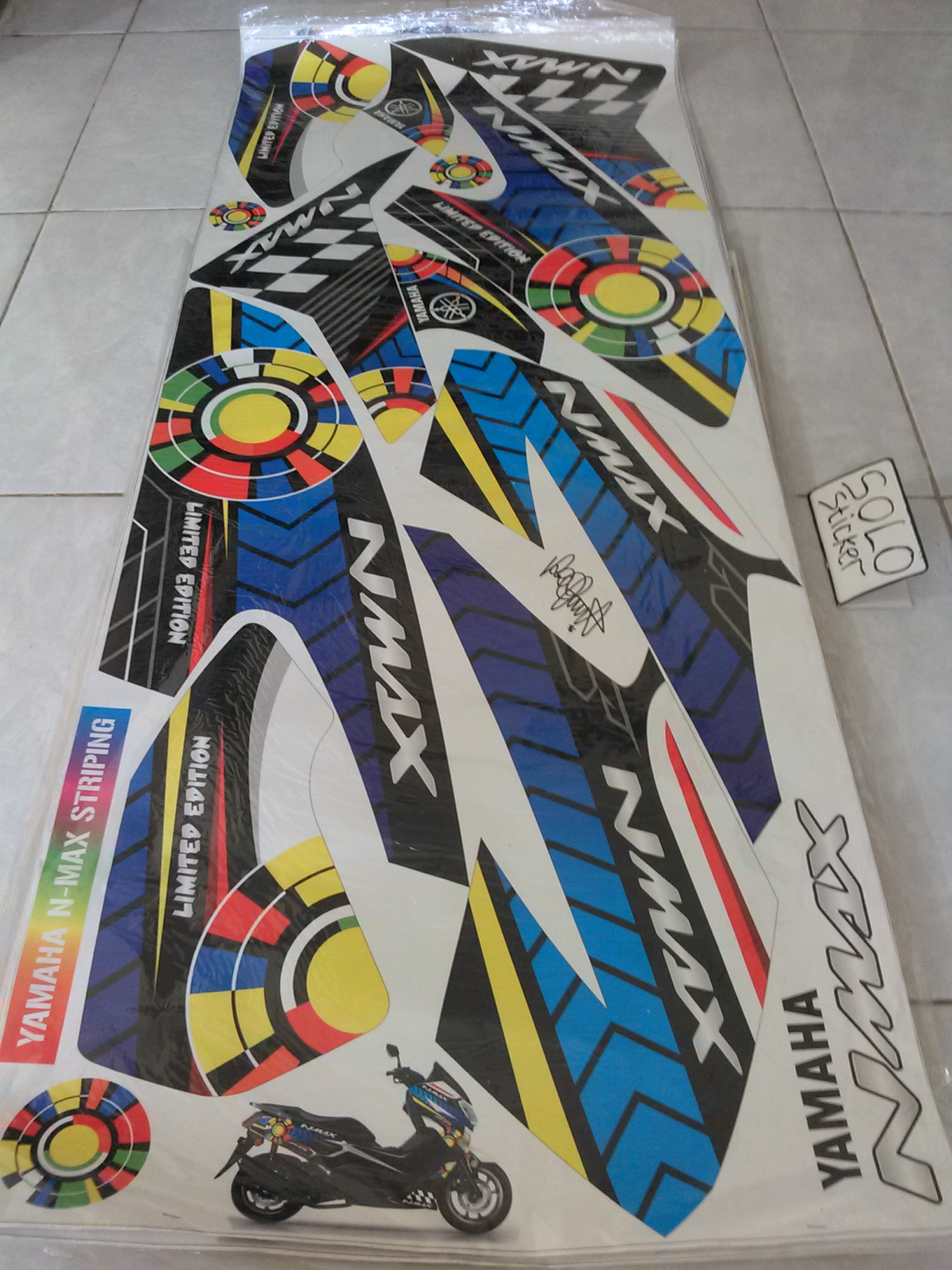 Jual Striping Sticker Lis Motor Yamaha N Max Limited Biru Solo