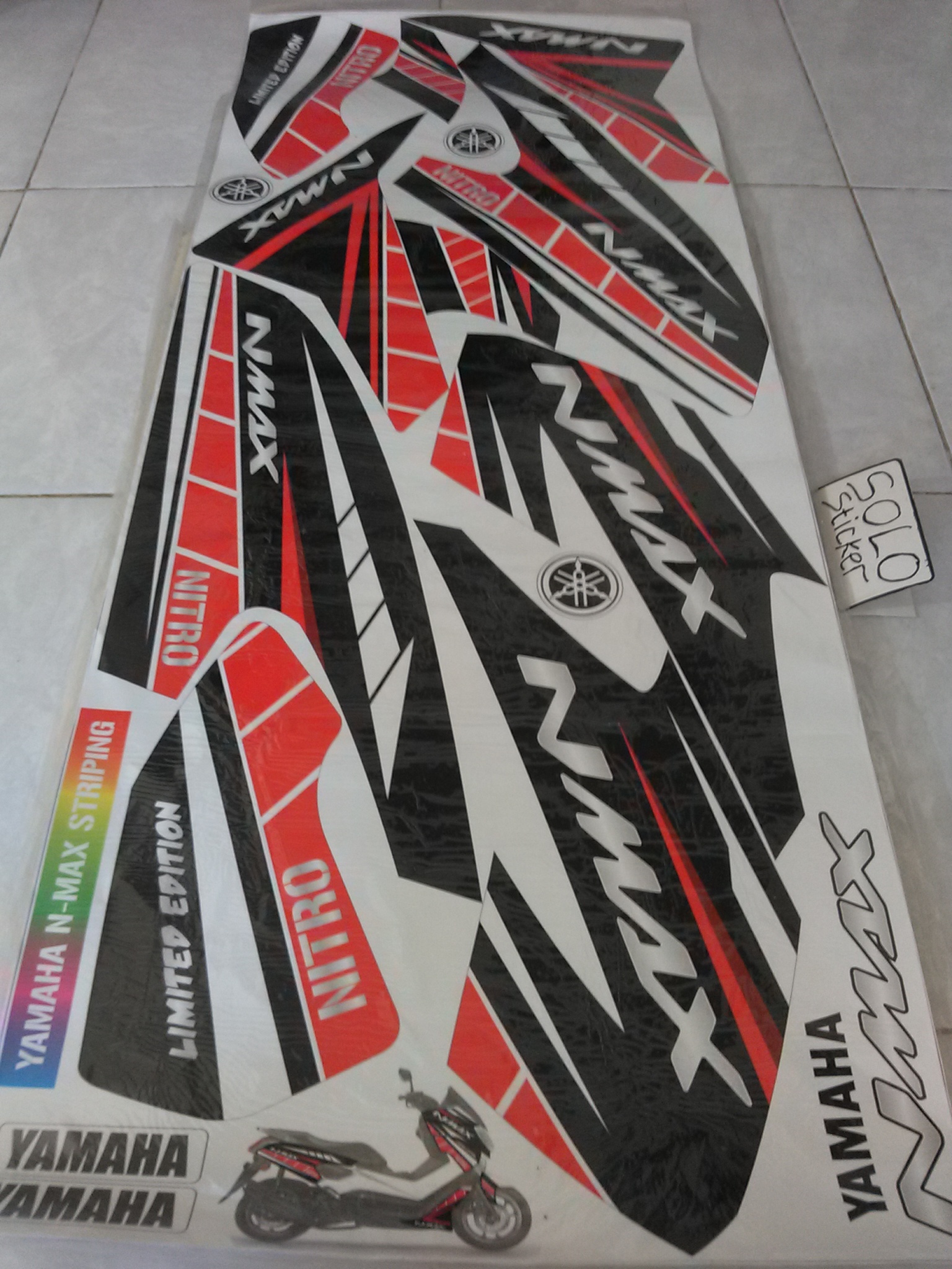 Jual Striping Sticker Lis Motor Yamaha N Max Grafis Hitam Solo