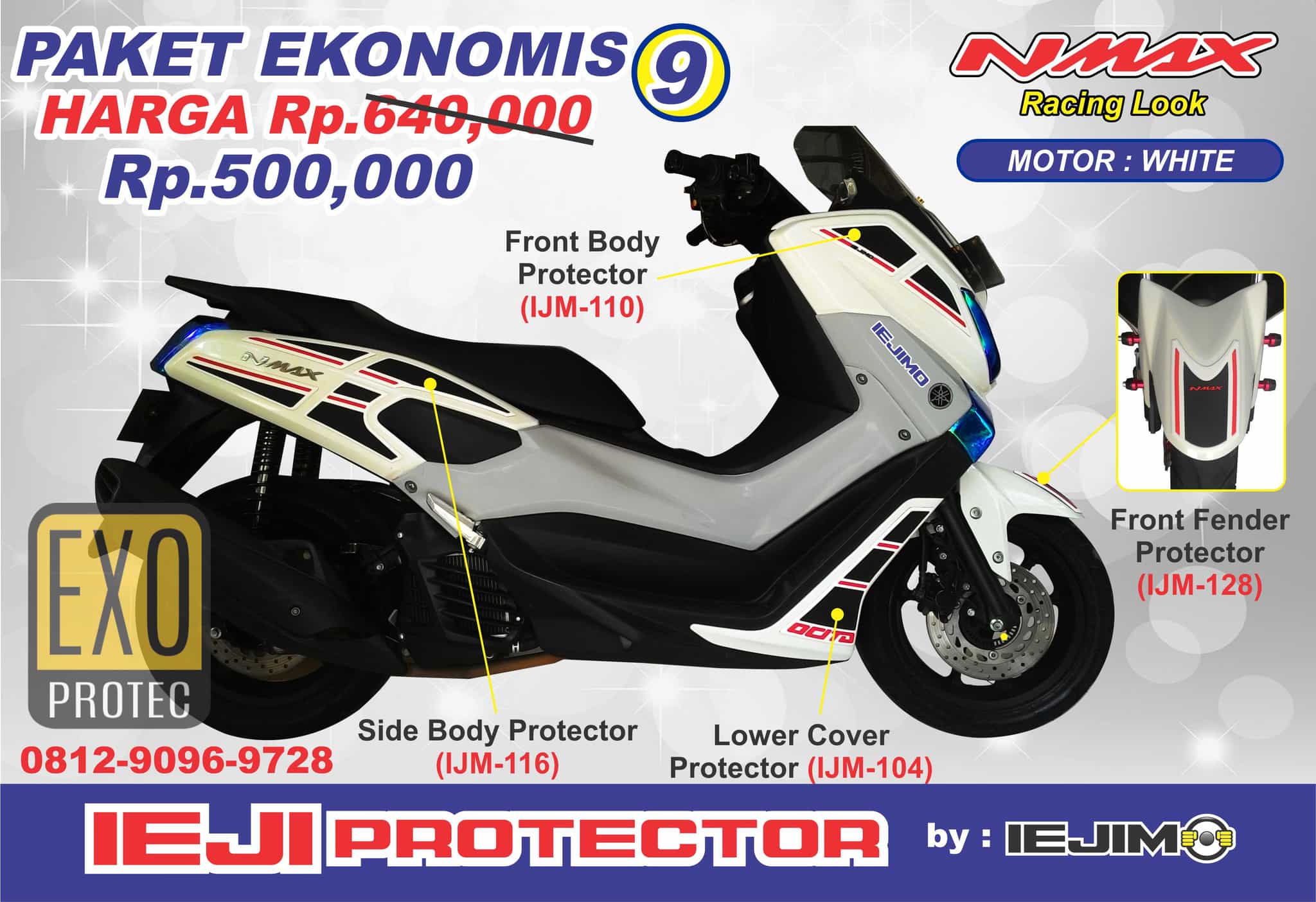 Jual AKSESORIS NMAX BODY PROTECTOR NMAX PAKET EKONOMIS 2